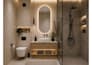 design modern bathroom layouts and realistic 3d interior